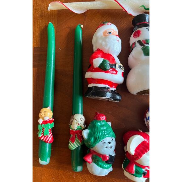 Vintage Christmas Candles Lot of 13 Animal Figures Taper Avon Carolers Interpur - Picture 3 of 7